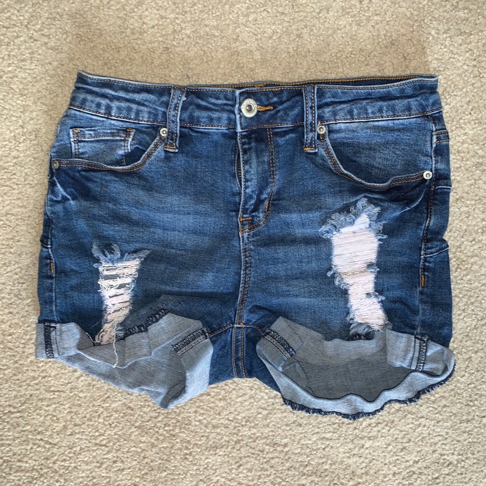 Ripped Jean Shorts